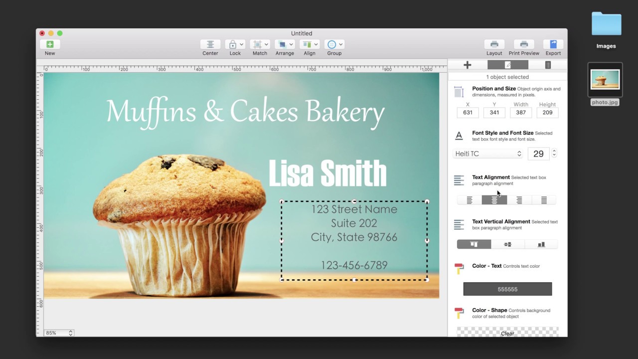 make a business card in word for mac